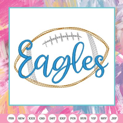 eagles football embroidery design